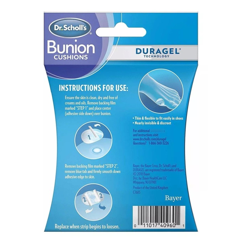 Dr. Scholl's Cojín De Juanetes Con Duragel Tecnología, 5ct //