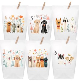 Dog Advent Calendar 2024 to Fill - 24 Beautiful Printed Bags, No Hours of Crafts Needed! For Advent and Christmas Season
