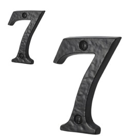 Antique Black Door Numbers Screw On 3 Inch Cast Iron Number 7 Door Number Elegant and Bold Door Numerals Suitable for All Door Types Including Wooden uPVC and Composite.