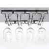 Uten 4 Rows Wine Glass Racks Under Cabinet Wall Mounted
