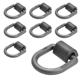 Zenkrozi 12 Pack Heavy Duty Weld-On Forged D Ring, MBS:12,000 lbs 1/2" D-Ring Trailer Tie Down Anchor Stake Ring with Welding Clip, Fit for Trailer, Truck Cargo, RV, ATV Tie-Downs (12)