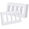 CML 4-Gang Matte White Decorator Screwless Wall Plates, 4 Pack