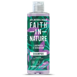 Faith in Nature Vegan Natural Shampoo 169 Fl Oz Lavender Geranium Gentle Cleanse Cruelty Free