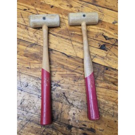 Chicago Rawhide Pair C/R Chicago Rawhide Mfg. Co. 1 AW 5 oz Rawhide Hammers Mallets NOS