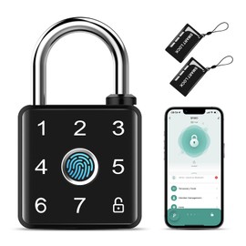 Smart Locker Lock, Lokko Bluetooth Fingerprint Padlock, Fast Finger Scan & Long Lasting Battery Lock for Gym, School & Employee Locker, Toolbox