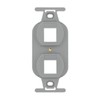 Leviton QuickPort Duplex Type 106 Insert, 2-Port, Grey, 41087-2GP