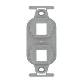 Leviton QuickPort Duplex Type 106 Insert, 2-Port, Grey, 41087-2GP