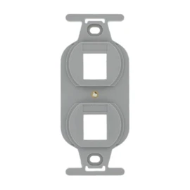 Leviton QuickPort Duplex Type 106 Insert, 2-Port, Grey, 41087-2GP