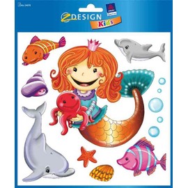 Kid Sea World Window Sticker Sheet Large