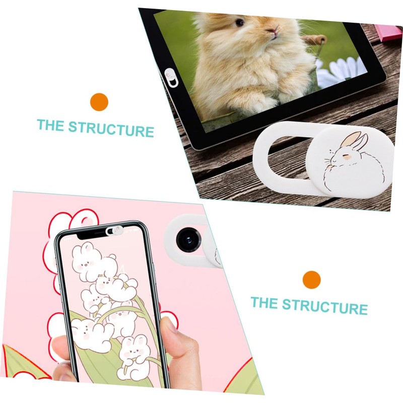 Angoily 3pcs Webcam Slider Privacy Cover Cartoon Design Webcam Blocker