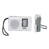 Portable Pocket Radio AM/FM Classic Elegant Design Silver Grey Battery