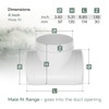 Vent Systems 4'' Inch Duct Connector 3 Way Hose Adapter