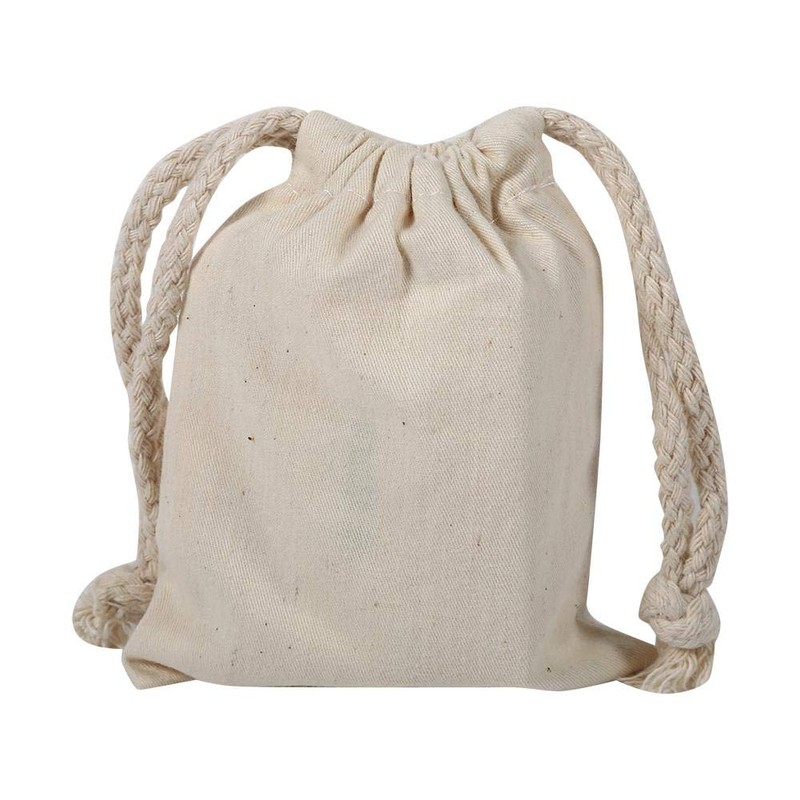 Household Plain Organic Cotton Storage Bag Drawstring Storage Laundry Sack