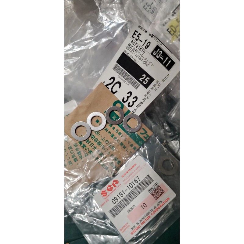 Suzuki NEW Genuine OEM Suzuki WASHER, SHIM - 09181-10167