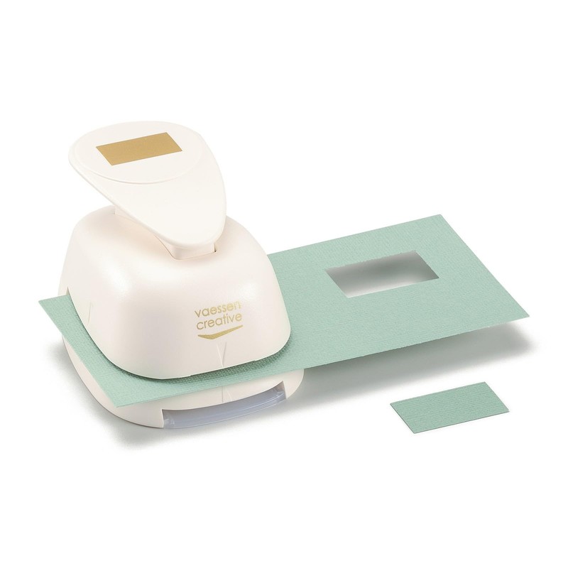 Vaessen Creative Motif punch rectangles, 1.8 x 3.3 cm, punch