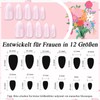 Virellay Almond Fake Nails, Artificial Fingernails, Press On Nails Almond