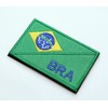 Brazil Flag BRA Velcro Patch Detachable Military Airsoft Auliverge Embroidered