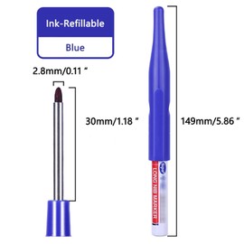 Marker Pens 30mm Multipurpose Deep Hole Marker Pens Woodworking Markers Pack of 1 Black