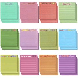 36 Pcs Employee Appreciation Sticky Notes Inspirational Sticky Notes with Lines Cute Motivational Post Notes Gifts for Coworkers Nurse Office Supplies(3 x 3)