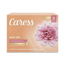 Caress Beauty Bar, Daily Silk 4 oz, 8 Bar, Pack of 3