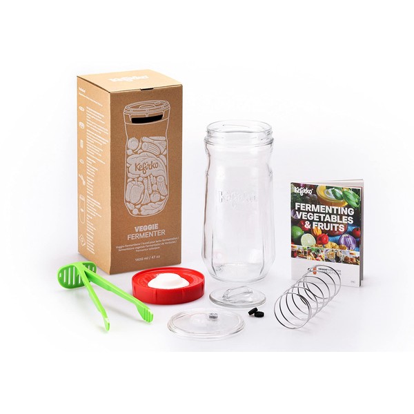 Kefirko Fermentation Kit Vegetables Fermenter Complete Kit with Recipes Book