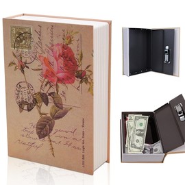 Lotvic Book Safe with Combination Lock, 18 x 11.5 x 5.5 cm, Book Safe Safe, Code Lock, Book Safe, Book Safe Security Box for Keys, Money and Jewellery