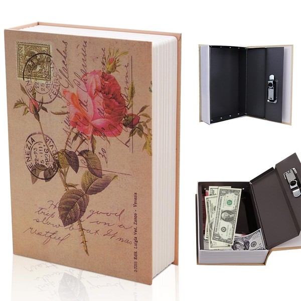 Lotvic Book Safe with Combination Lock, 18 x 11.5 x