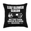 Leaf Blower Season Autumn Throw Pillow