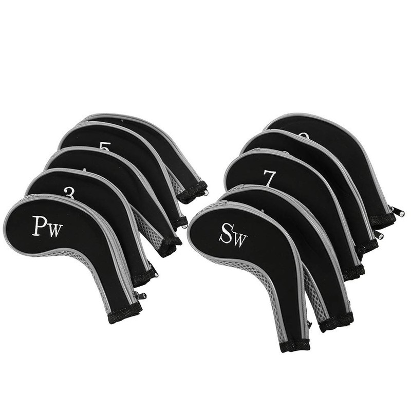 Golf Headgear, 10 Pieces Neoprene Waterproof Golf Clubs Iron Head