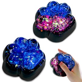 Toynificent Cat Paw Squishy, 2 PCS Black Cat Paw Fufu Squishy, Paw Squeeze Toys, Super Soft Sticky Squishies, Kawaii Relief Fidget Toys, Novelty Things, Suitable for Adults