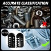 Thread Pitch Gauge Black Aluminum Alloy Metric Imperial Multi-Gauge Measuring