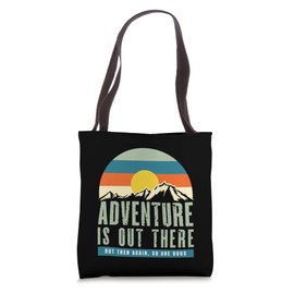 Funny Camping Adventure Out There So Are Bugs Retro Camper Tote Bag