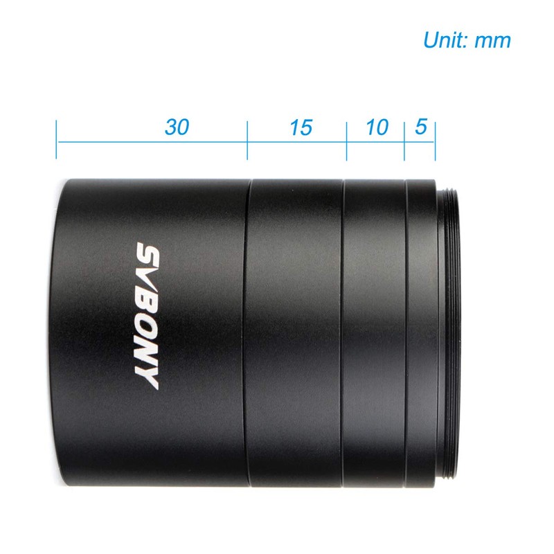 SVBONY SV119 Astronomical Telescope Extension Tube Set 5mm 10mm 15mm