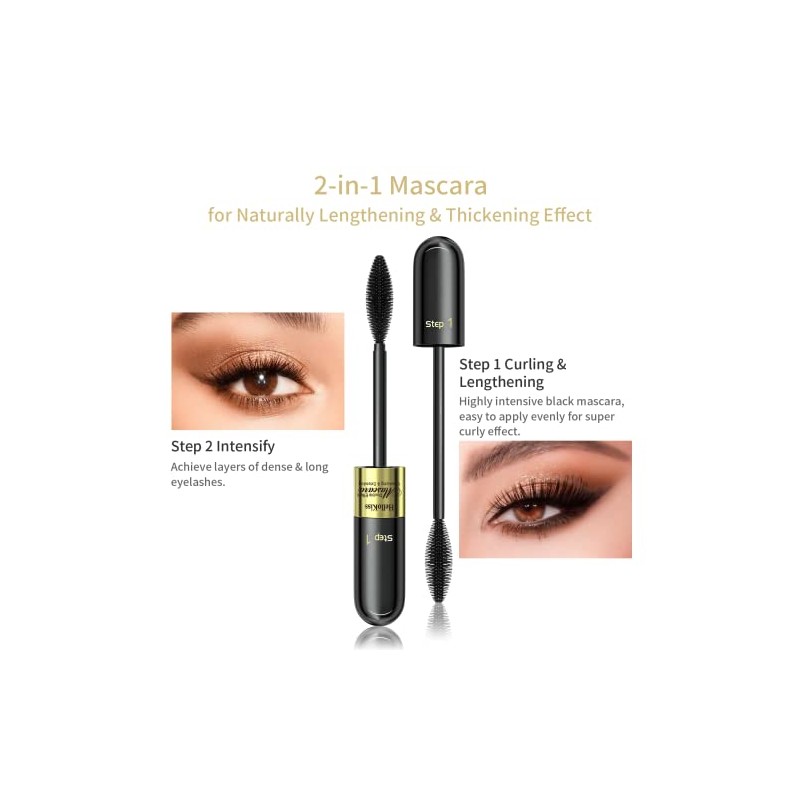 Máscara De Pestañas Vibely 2 En 1 Lash Cosmetics 4D