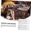 Mipcase 20 Sets Transparent Lock Hinge Clear Gate Lock Hasp