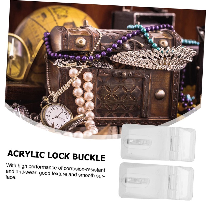 Mipcase 20 Sets Transparent Lock Hinge Clear Gate Lock Hasp