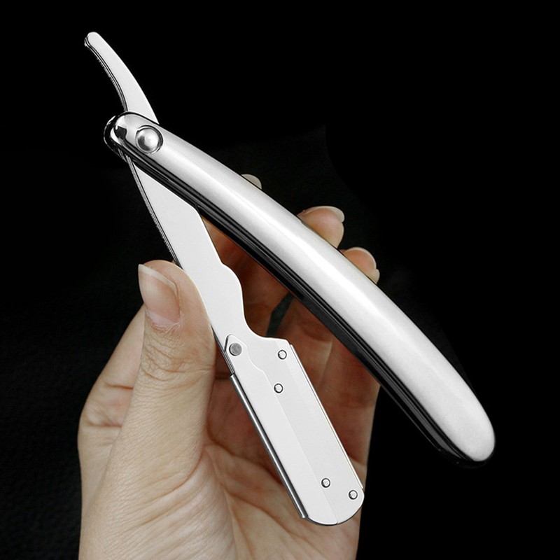 1PC Traditional Manual Shaver Professional Straight Edge Stainless Steel Sharp