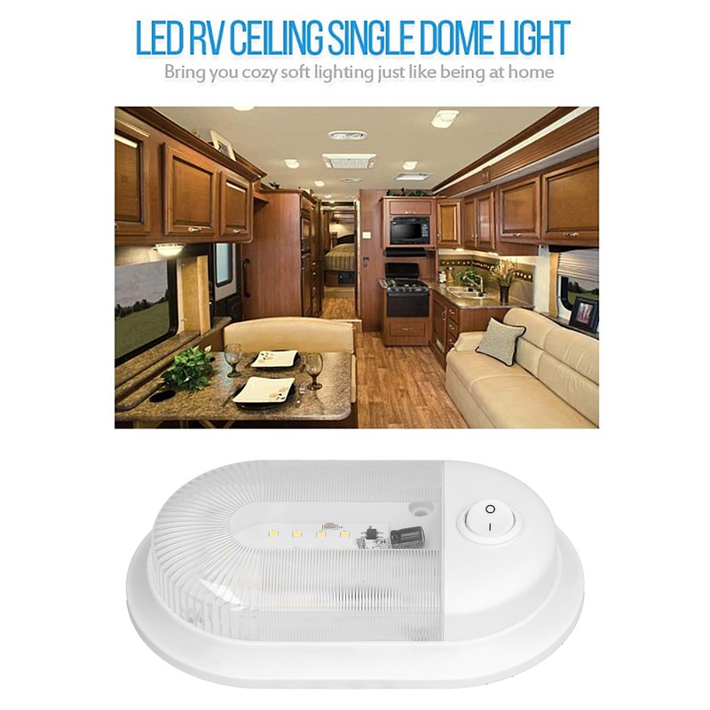 LED RV Ceiling Dome Light 360lm Dome Replacement Lighting with
