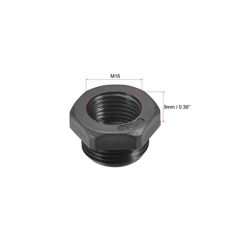 uxcell Threaded Reducing Bushings Nylon Connector Adaptor M20 Male Thread