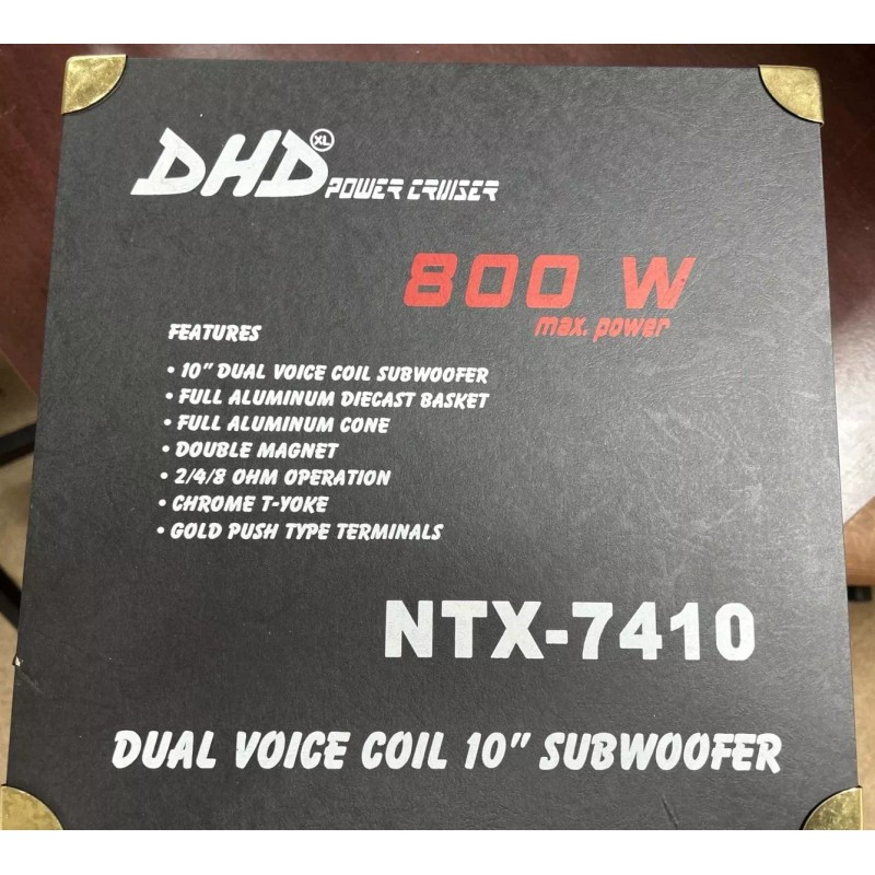 DHD NTX-7410 10” Woofer DVC 800 Watts Max Red Color