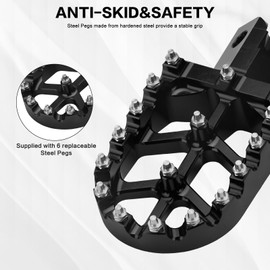 Smotrcc Motorcycle Dirt Bike Foot pegs Pit Bike Rest Pedal Conpatible with CRF XR 50 70 110 CT200U M2R Foot Pegs Chinese Stomp Lucky Tao Tao (Balck)