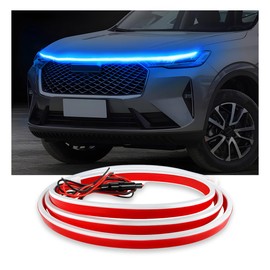 NYTKL Car Hood Light Strip, 71 Inches Flexible DRL Dynamic Scan Start up Hoodbeam Kit, Waterproof 12V LED Headlight Strips Engine Cover Decoration, Exterior Car Accessories