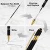 LINFANC 12 Pack Black Gold Ballpoint Pen with Stylus Tip,