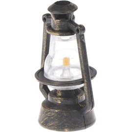 Bronze Color Miniature Lamps for Dollhouse, Doll House Retro Oil Lantern Dollhouse Accessories Scene Ornaments Dollhouse Miniature Scene Model Hurricane Lantern Kerosene Lamp Furniture Decoration