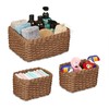 Relaxdays Woven Storage Basket, Set of 3, 2 Sizes, Bathroom