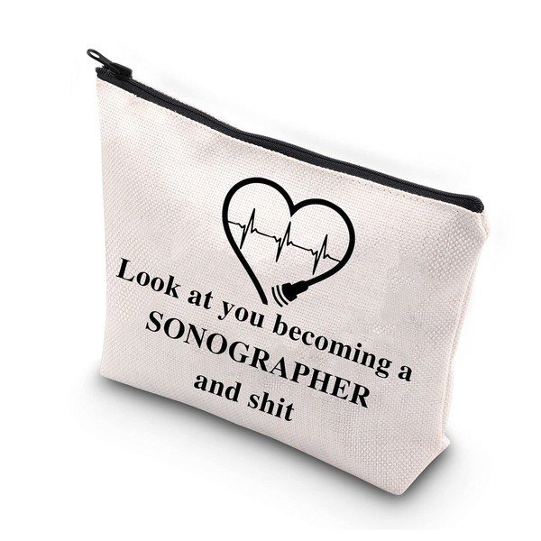 Generic Sonographer bags Sonographer Gift For Women Sonography Tech Sonographer Ultrasound Technician Gift Look At You Becoming a Sonographer And Shit Sonographer Makeup Pouch
