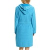 ESPRIT Striped Hooded Terry Bathrobe, turquoise
