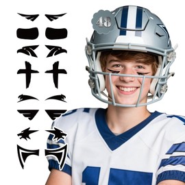 48Pairs Sports Eye Black Temporary Tattoos, Smudgeproof EyeBlack Sticker for Football Baseball Softball Lacrosse Themed Birthday Party Supplies