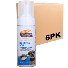 Palmer's for Pets Bath Foam with Cocoa Butter 5 Fl Ounces; Waterless Dog Grooming Foam with Vitamin E and Cocoa Butter, Foaming “Dry Shampoo” for Dogs