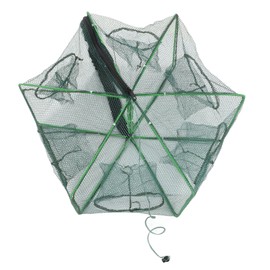 Fishing Bait Trap,Polygon Fishing Bait Trap Automatic Fishing Net Trap Foldable Portable Shrimp Cage(60#)